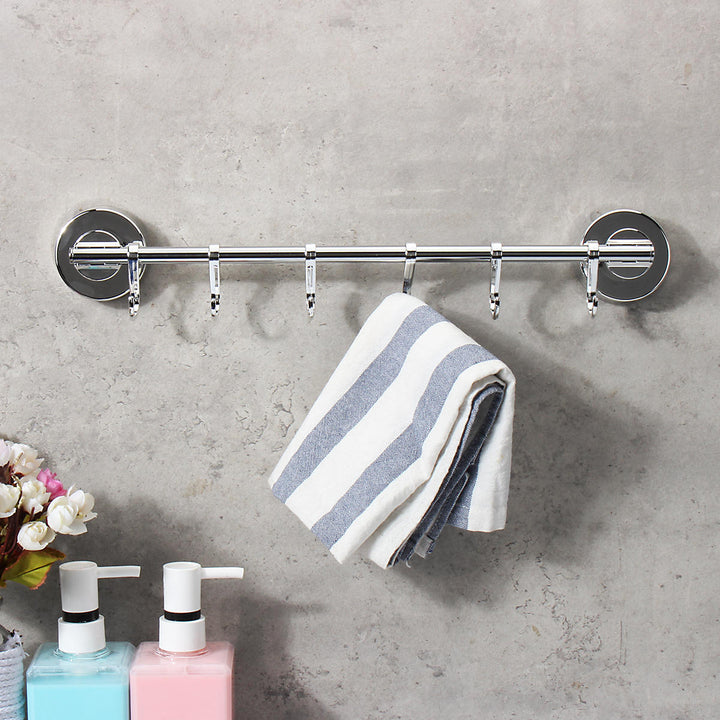 Stainless Steel Suction Cup Hanger Hooks Kitchen Rack Clothes Hanging Holders Home Hooks Image 6