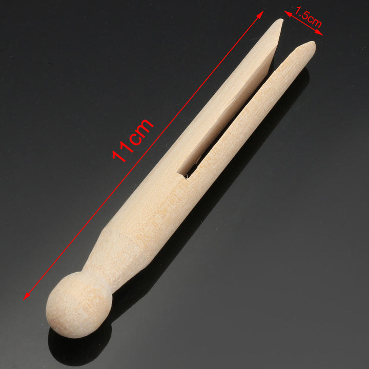 Traditional Natural Wooden Craft Clothespin Dolly Clothes Pegs for Washing Lines DIY Crafts Image 6