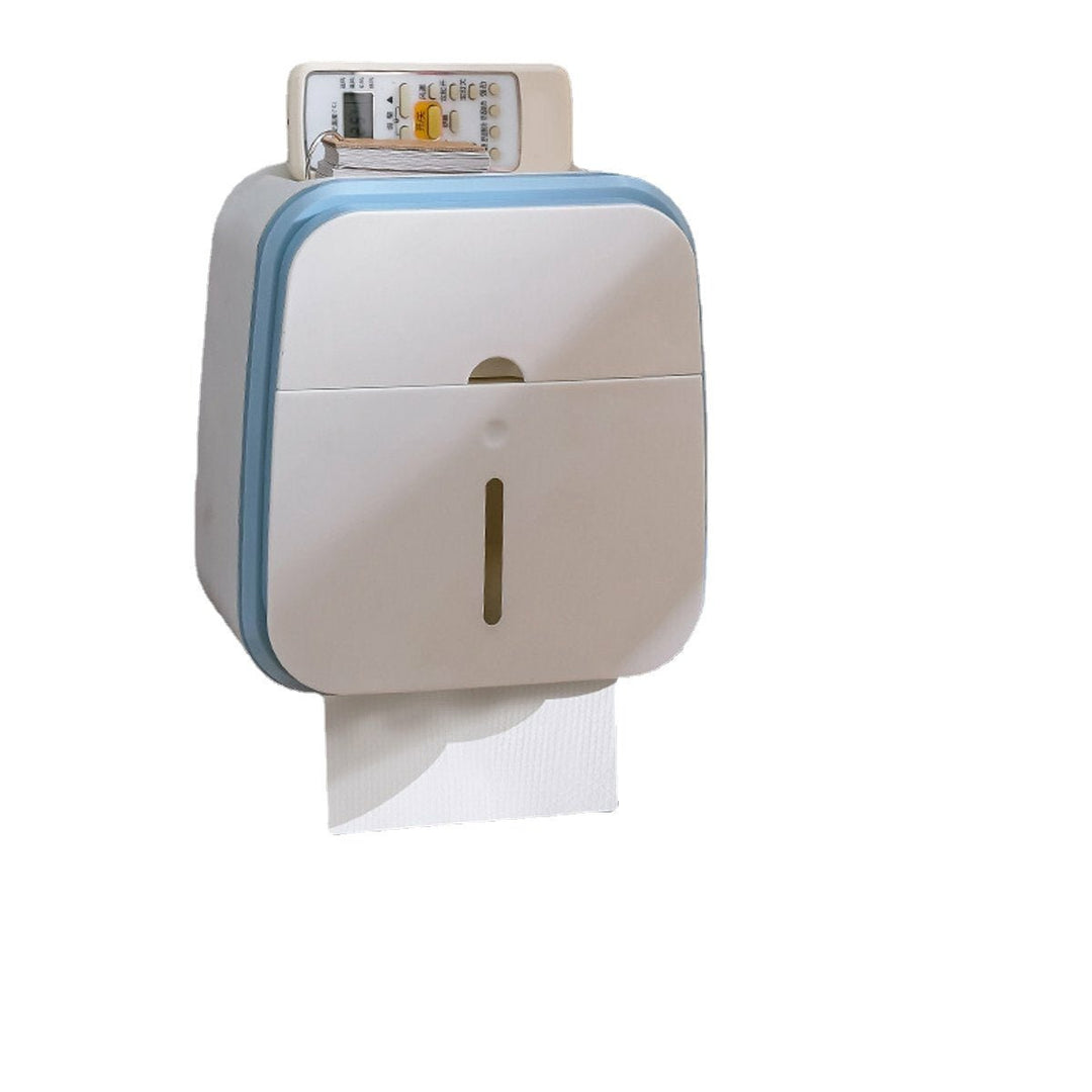 Toilet Hand Paper Towel Dispenser Tissue Box Holder Wall Mounted Bathroom Kit Image 1