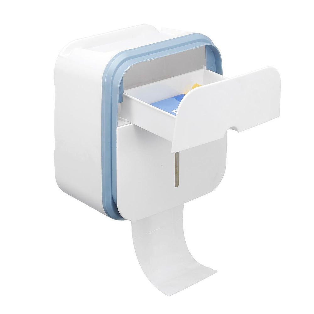 Toilet Hand Paper Towel Dispenser Tissue Box Holder Wall Mounted Bathroom Kit Image 2