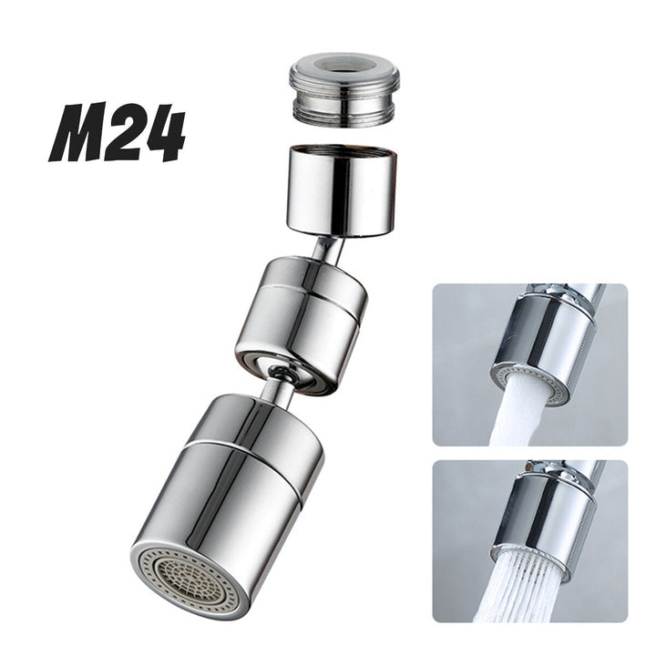 Universal Extender Splash Filter Faucet 1080 Rotate Water Outlet Faucet Silver Image 5