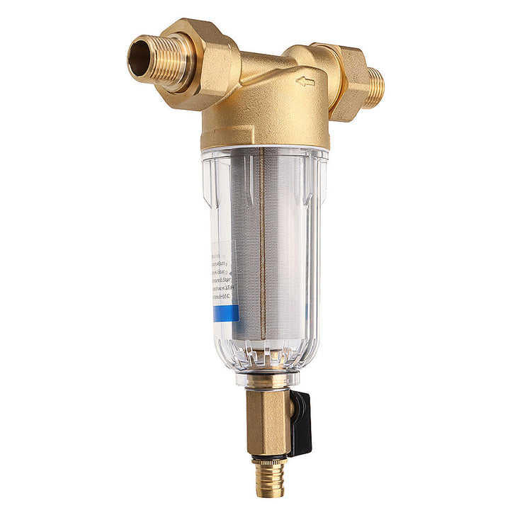 Water Pre Filter System 3,4" and 1" Brass Mesh Prefilter Purifier w, Reducer Adapter Image 3