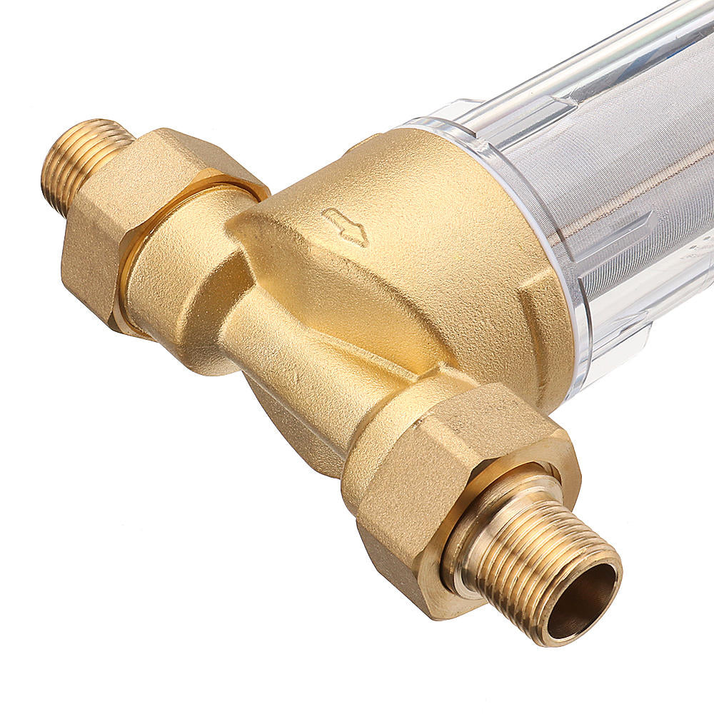 Water Pre Filter System 3,4" and 1" Brass Mesh Prefilter Purifier w, Reducer Adapter Image 5