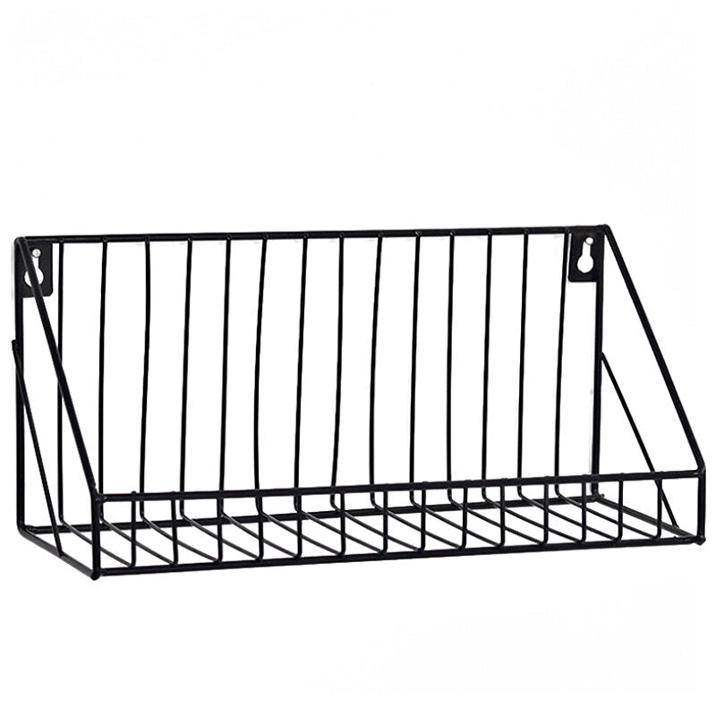 Vintage Creative Wall Storage Rack Industrial Style Iron Shelf Holder Display Image 1