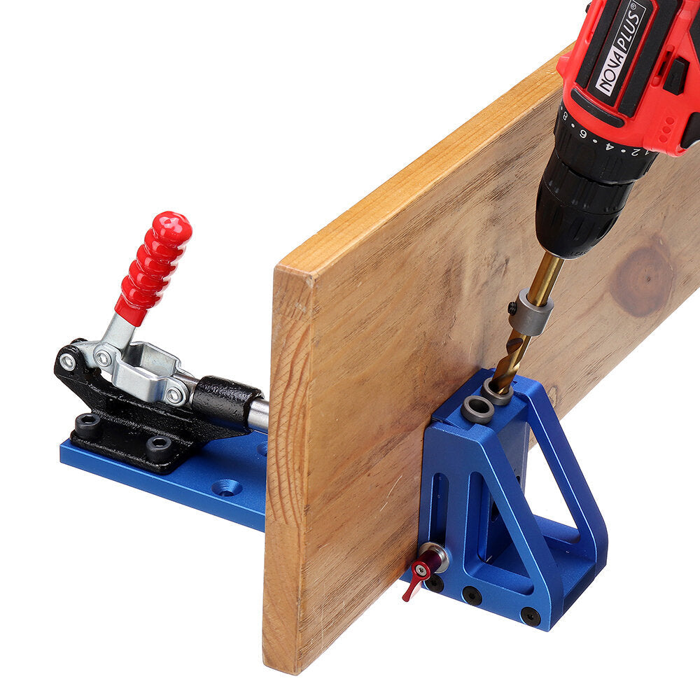 Woodworking Tool Pocket Hole Jig System with 9.5mm Oblique Hole Diameter Drill Hole Drilling Guide for Wood Image 2