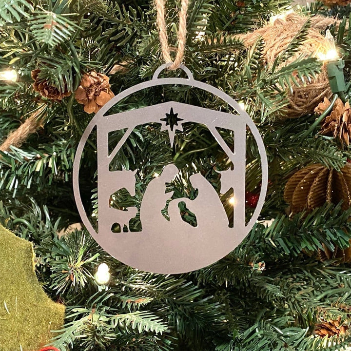 Nativity Ornaments - 5 pack - Metal Christmas Tree Ornaments Image 3