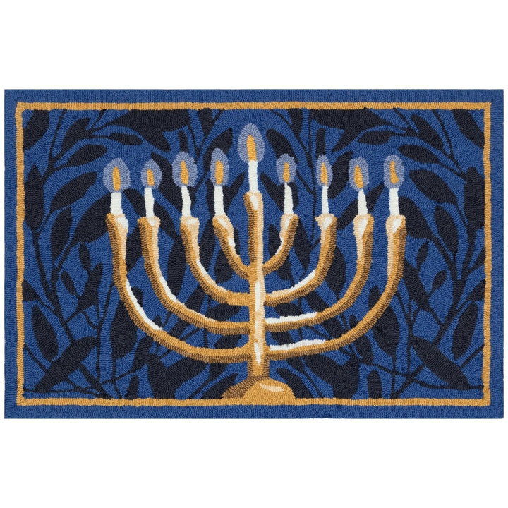 Liora Manne Nights of Lights Indoor Outdoor Rug Navy 80% Polyester 20% Acrylic Image 1