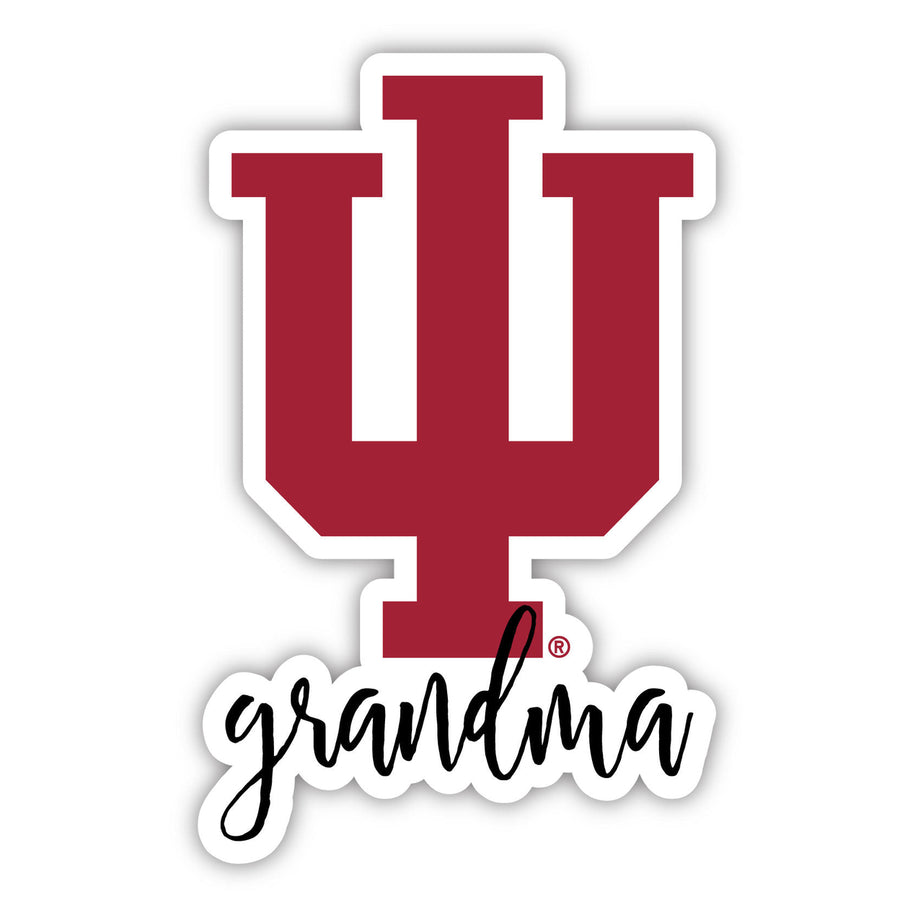 Indiana Hoosiers 4-Inch Proud Grandma NCAA - Durable School Spirit Vinyl Decal Perfect Gift for Grandma Image 1