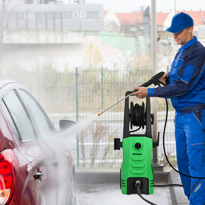 IronMax 3500PSI Electric Pressure Washer 2.6GPM 1800W w/ 4 Nozzles and Foam Lance Orange\Green Image 3