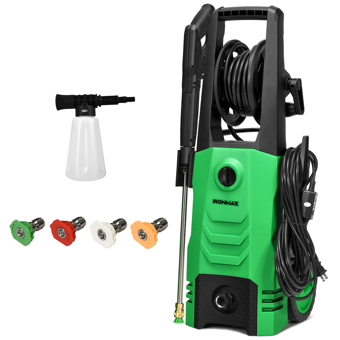 IronMax 3500PSI Electric Pressure Washer 2.6GPM 1800W w/ 4 Nozzles and Foam Lance Orange\Green Image 5