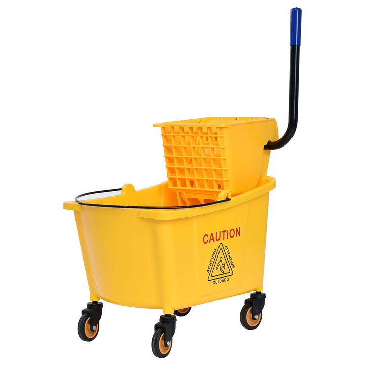 35 Quart Side Press Wringer Mop Bucket Mop Bucket Wringer Combo Image 4