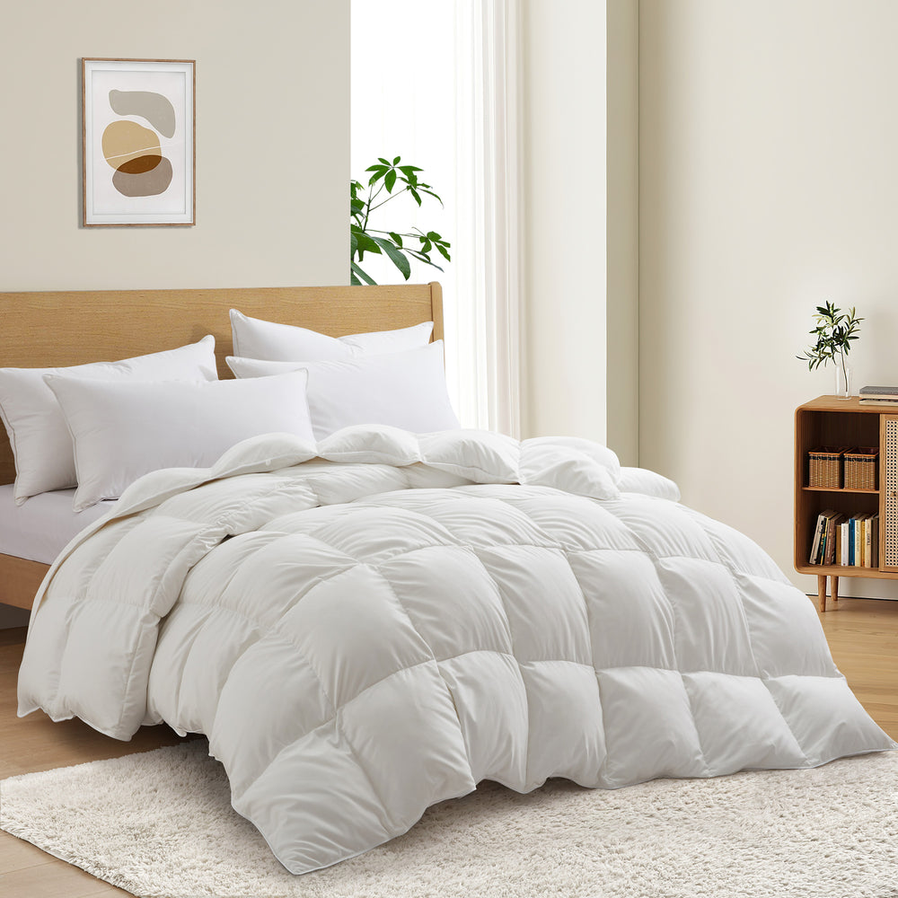 Extra Warmth Down Comforter for Winter, Heavy Weight Comforter Ultra Soft Quilted Duvet Insert with Corner Tabs Image 2