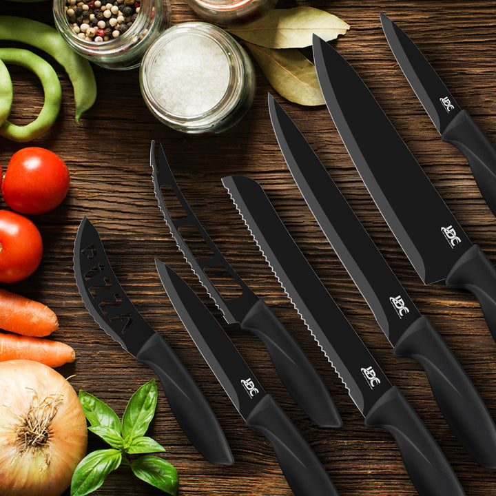 Stainless Steel Knife of 7 Piece -Multi-Use Kitchen Knives Set - Steak Knives, Cheese Knife - Pizza Knife, Bread Image 3