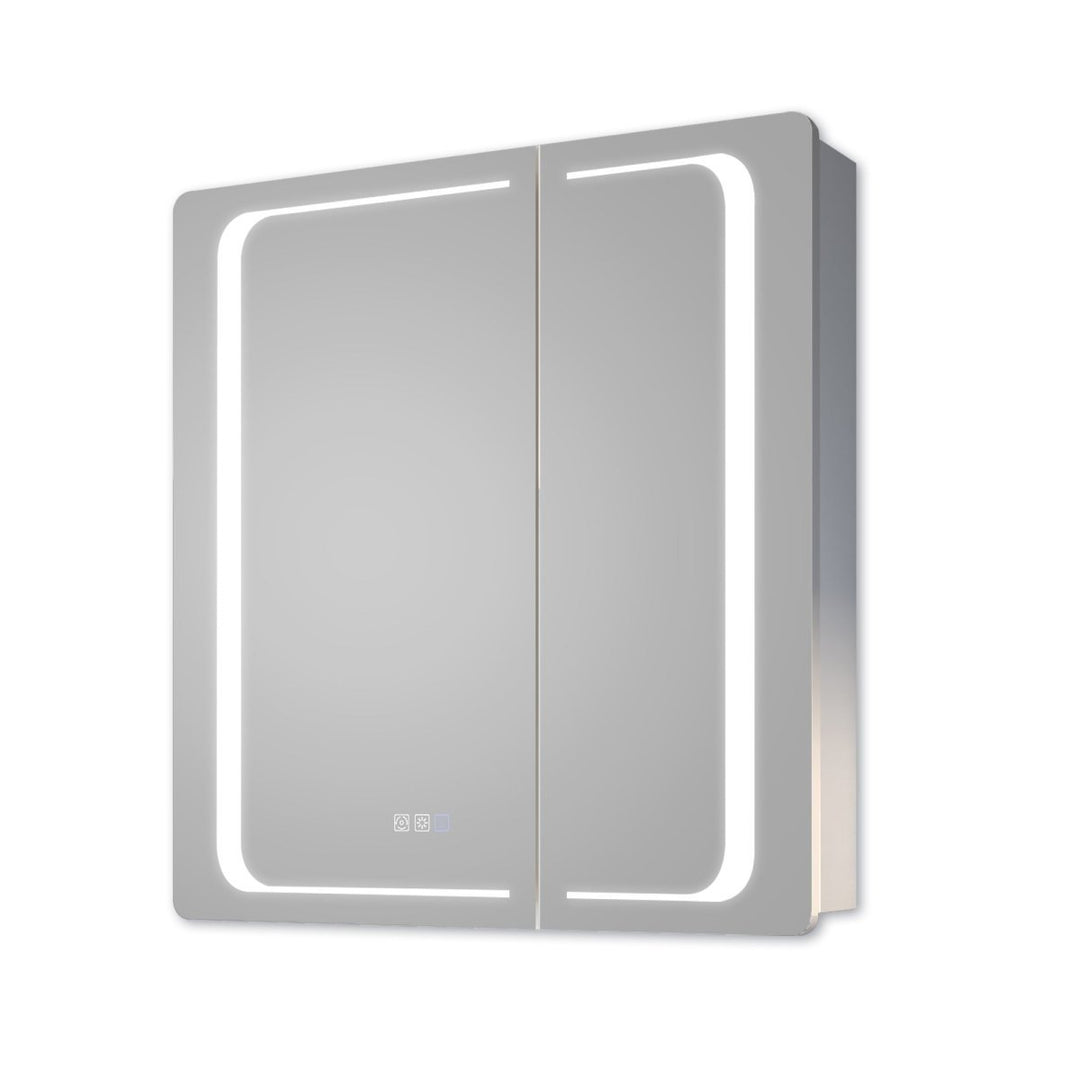 ExBrite 30x32 LED Lighted Bathroom Medicine Cabinet Mirror Waterproof Recessed Image 6