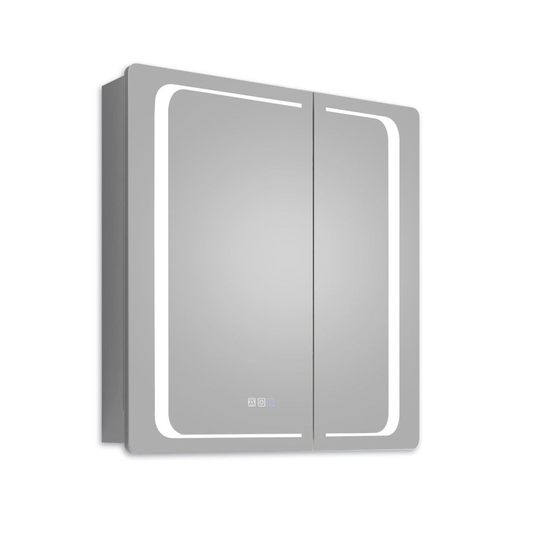 ExBrite 30x32 LED Lighted Bathroom Medicine Cabinet Mirror Waterproof Recessed Image 7