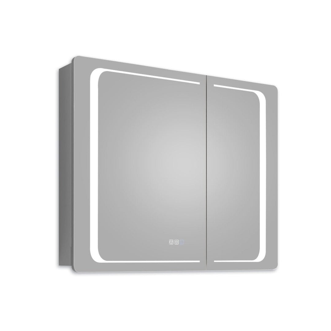 ExBrite 36" LED Lighted Medicine Cabinet Mirror Waterproof Recessed Surface Mounted Image 7