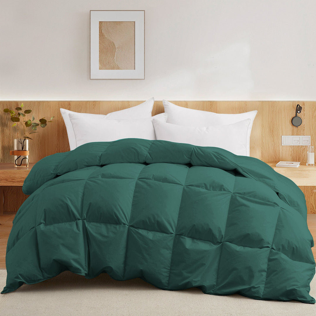 Goose Feather Down Duvet Insert Cotton Comforter All Season Twin Queen King Image 1