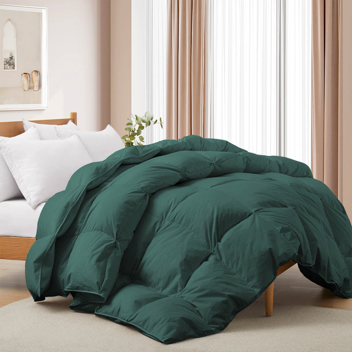 Premium Goose Feather and Down Duvet Insert -All Season Comforter with Breathable Cotton Cover Image 3