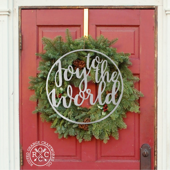 Winter Greeting Signs - Metal Christmas Wreath Decor Image 4