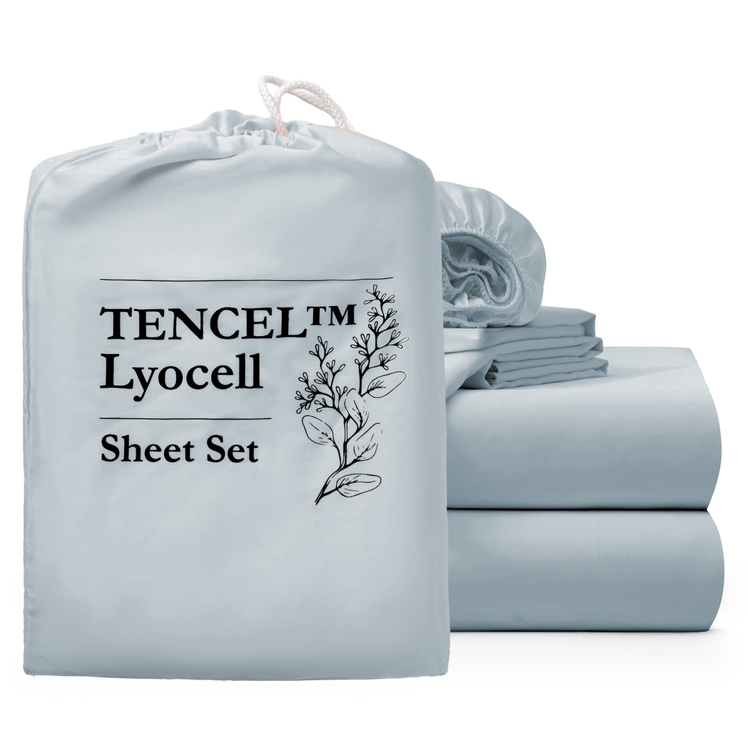 TENCEL Lyocell Sheet Set Cooling Soft Breathable Eco-Friendly Twin Full Queen King Image 5