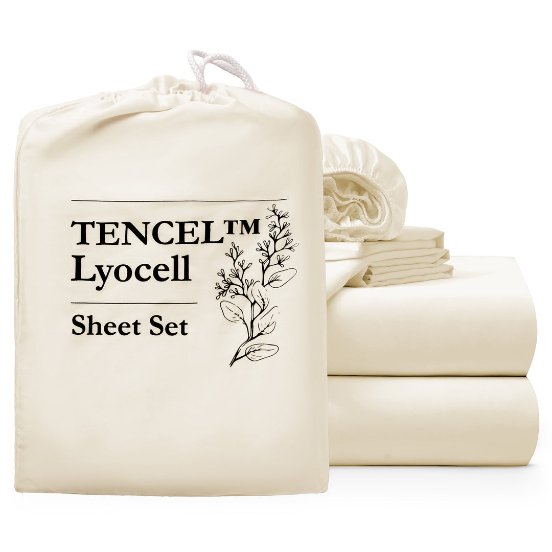 TENCEL Lyocell Sheet Set Cooling Soft Breathable Eco-Friendly Twin Full Queen King Image 7