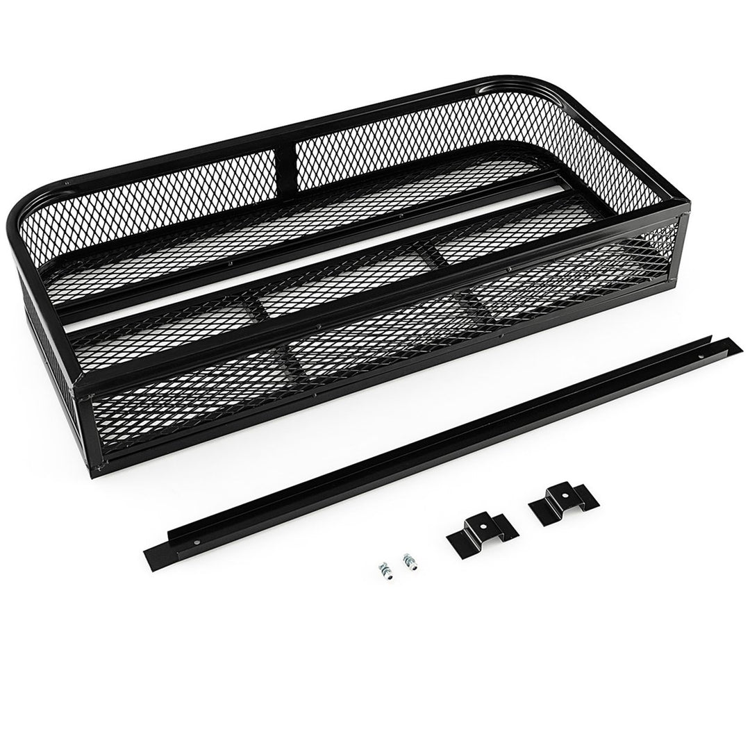 Universal Front Atv Hd Steel Cargo Basket Rack Luggage Carrier Image 1