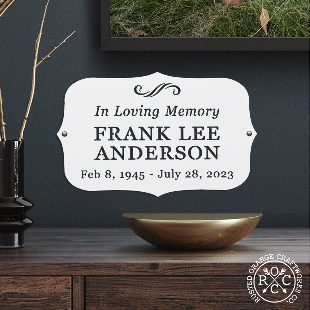 Classic Memorial Plaque - Graveyard Decoration Plaque for Cemetery Image 1