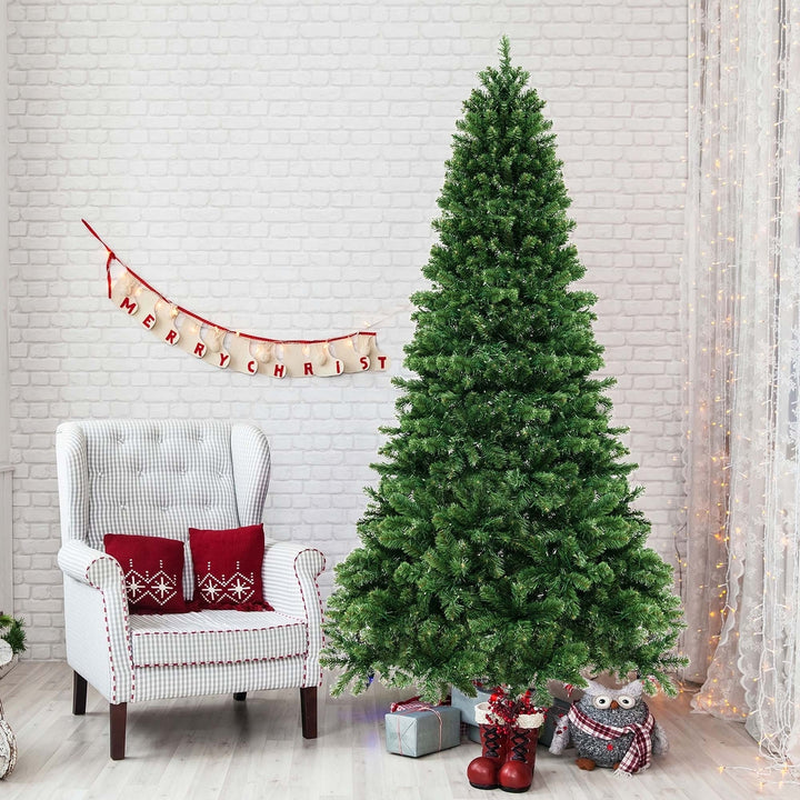 Pre-Lit PVC Christmas Tree 8Ft Spruce Hinged 880 LED Lights Image 5