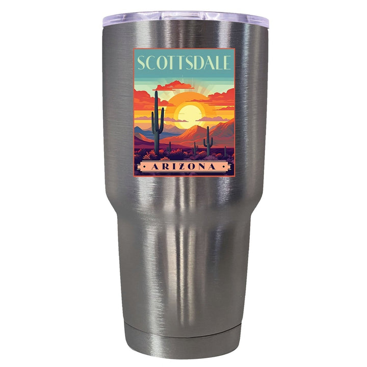 University of Louisiana Monroe 24 oz Laser Engraved Stainless Steel Insulated Tumbler - Choose Your Color. Image 5