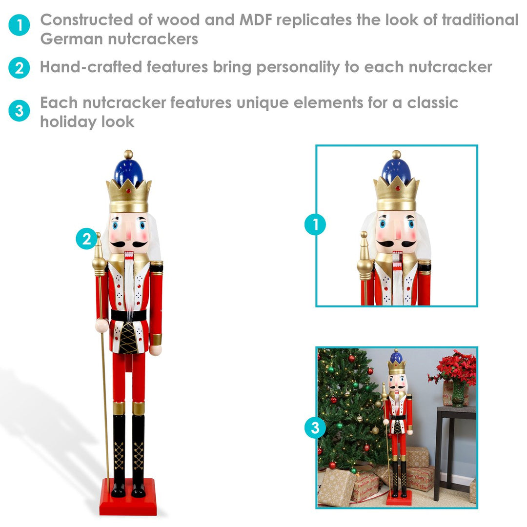 Sunnydaze Balthazar the Protector Indoor Christmas Nutcracker - 48 in Image 2