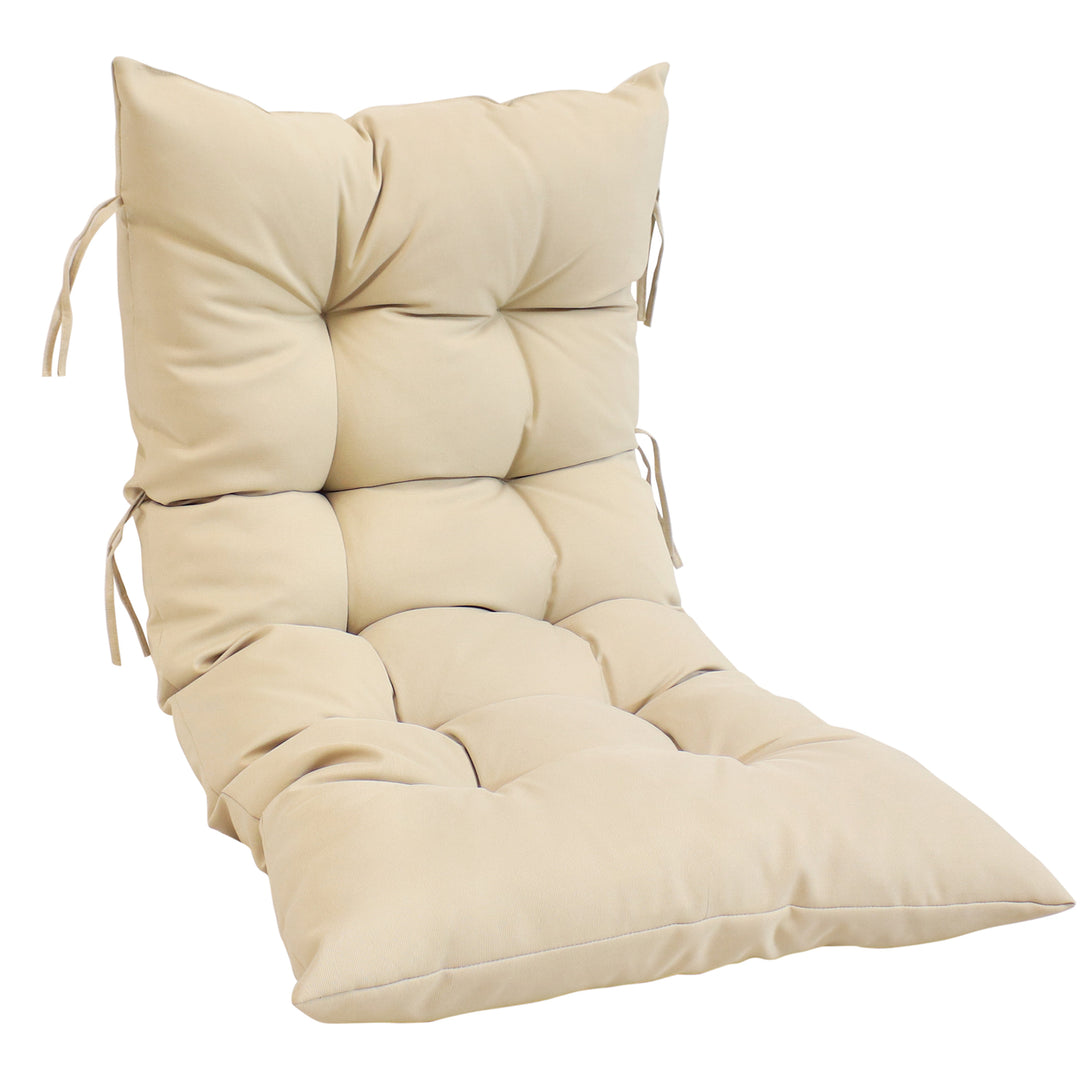 Sunnydaze Basket Chair Replacement Cushion - Beige Image 1