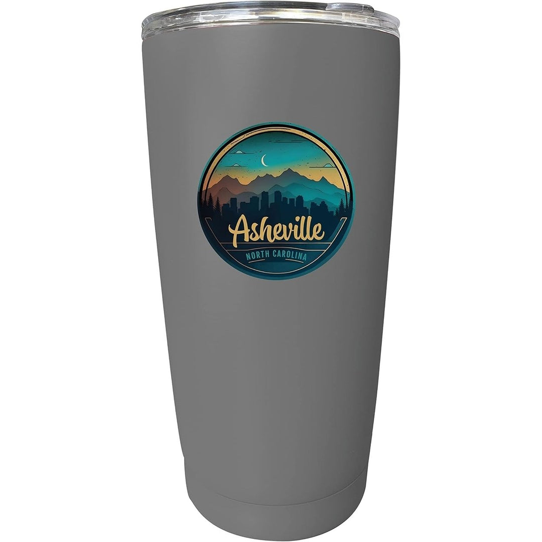 Asheville North Carolina Souvenir 16 oz Stainless Steel Insulated Tumbler Image 1