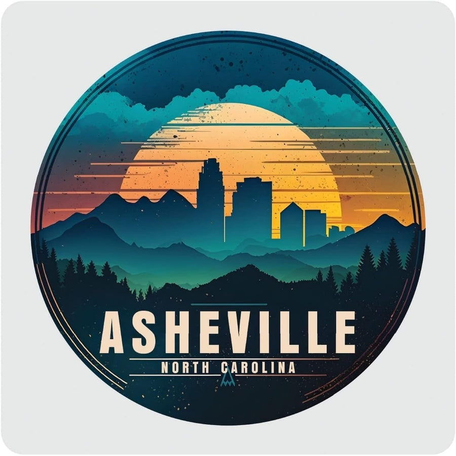 Asheville North Carolina Souvenir 4x4-Inch Coaster Acrylic 2 Pack Image 1