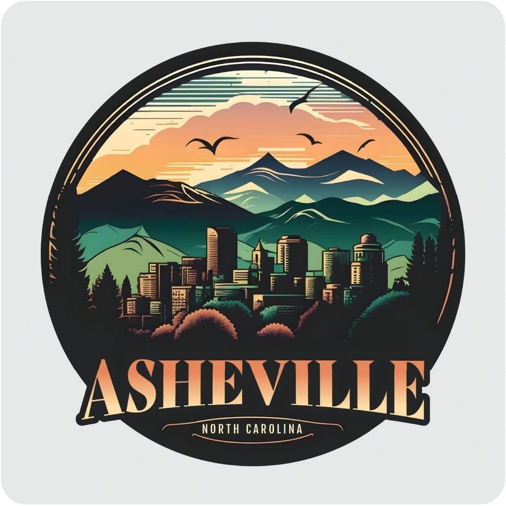 Asheville North Carolina Souvenir 4x4-Inch Coaster Acrylic 2 Pack Image 2