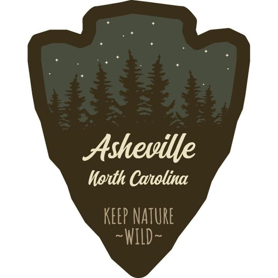 Asheville North Carolina Vinyl Decal Sticker Arrowhead Design Image 1