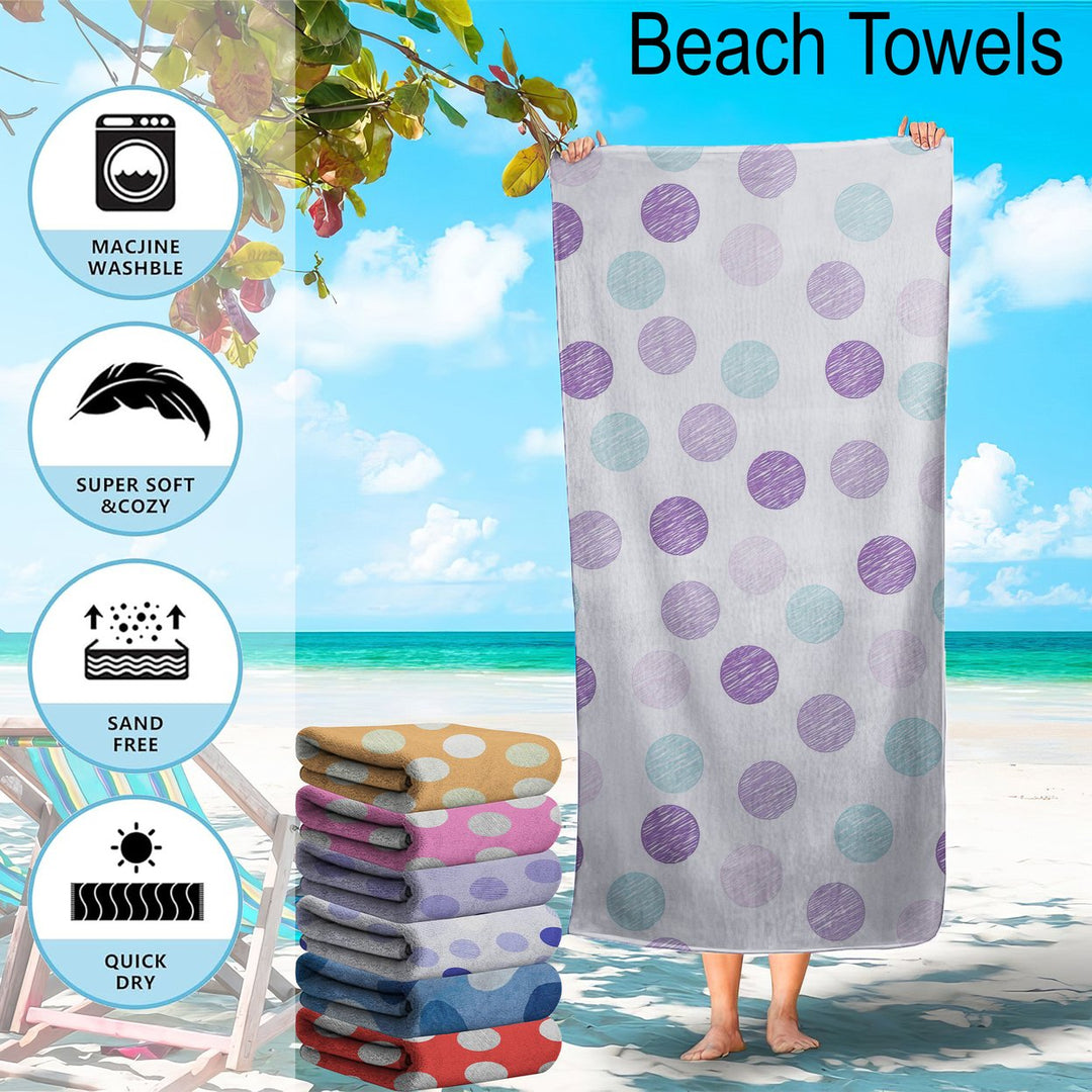 28"x60" Ultra Soft Bright Printed Velour Pool Beach Lightweight Towel Image 7