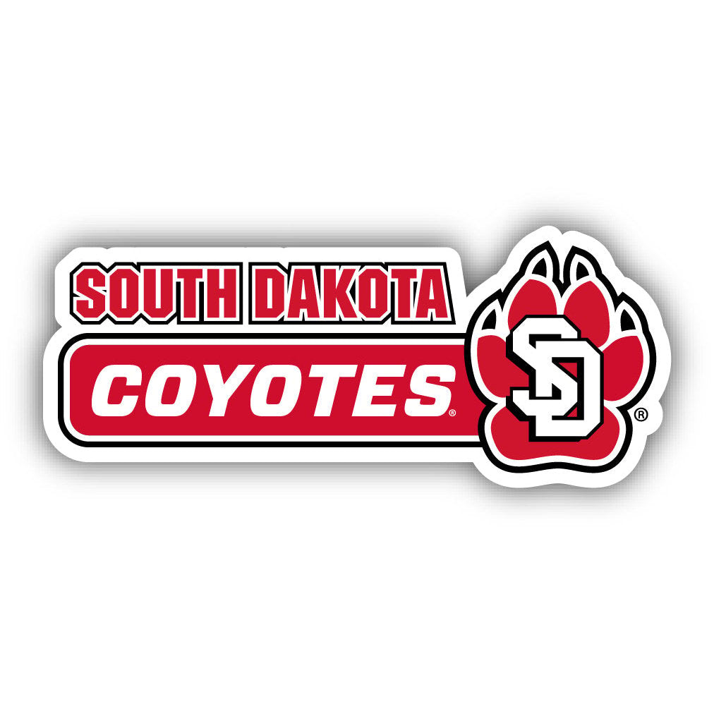 South Dakota Coyotes 4-Inch Wide NCAA Durable School Spirit Vinyl Decal Sticker Image 1