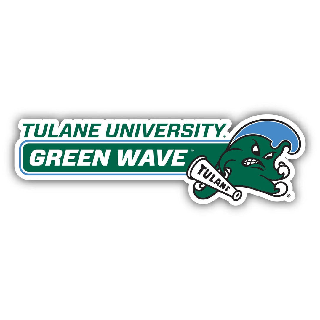 Tulane University Green Wave 4-Inch Wide NCAA Durable School Spirit Vinyl Decal Sticker Image 1