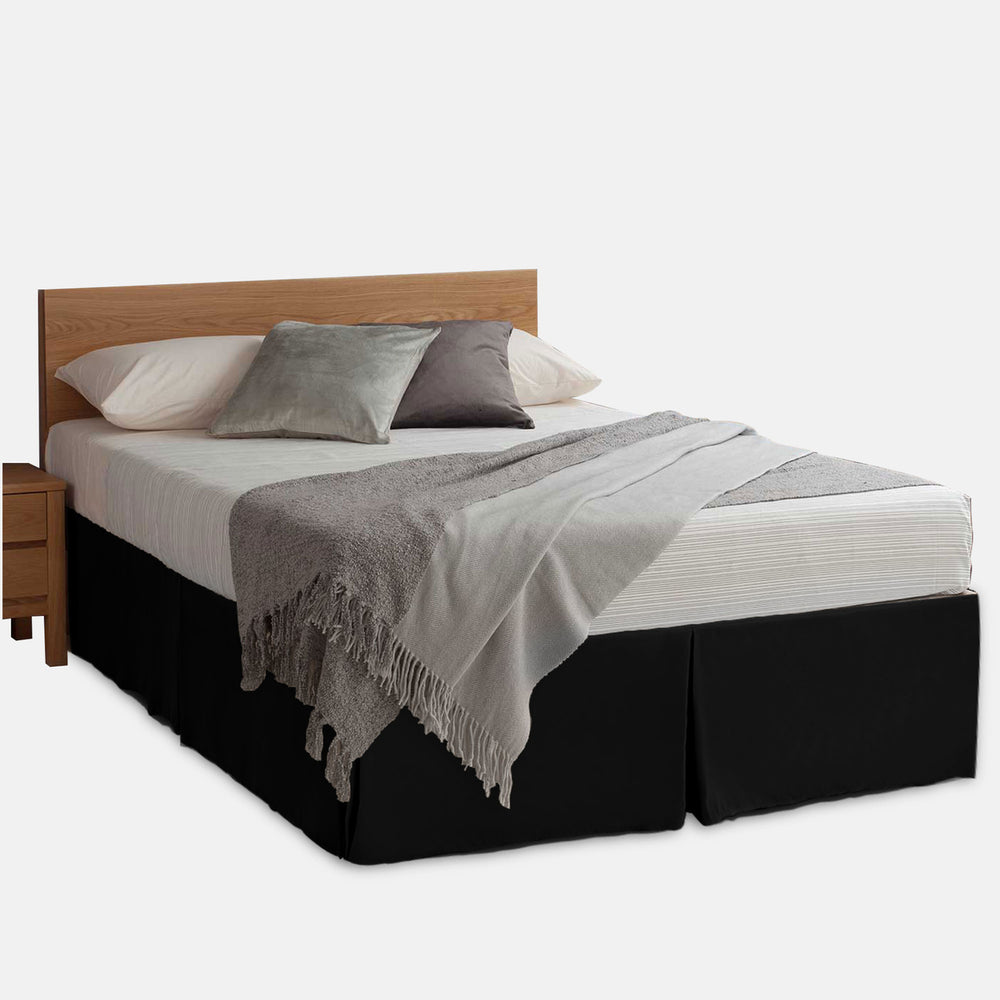 Lux Decor Collection Bed Skirt Durable, Comfortable, Abrasion Resistant and Quadruple Pleated Image 2