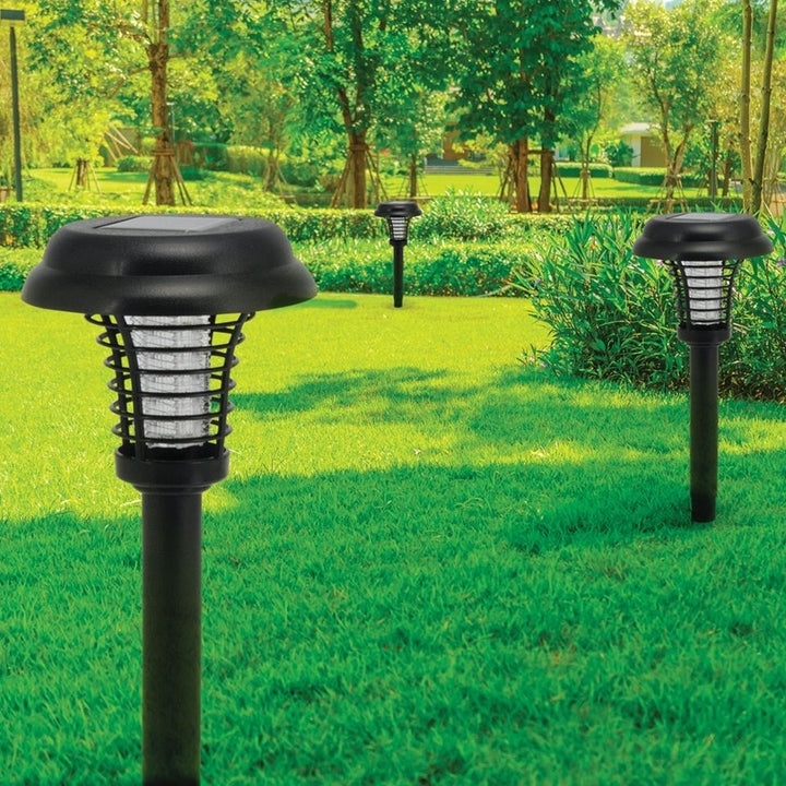 2-Pack Solar LED Garden Light with Bug Zapper Ultra Purple Light Mode Image 3