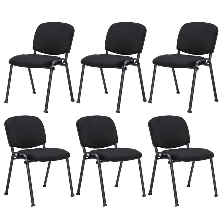 Set of 6 Office Guest Chair Stackable Reception Chair Waiting Conference Room Image 1