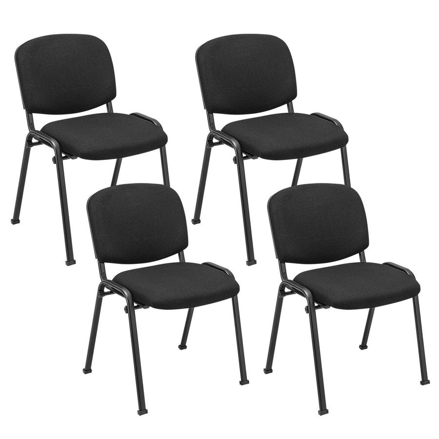 Set of 4 Office Guest Chair Stackable Reception Chair Waiting Conference Room Image 1