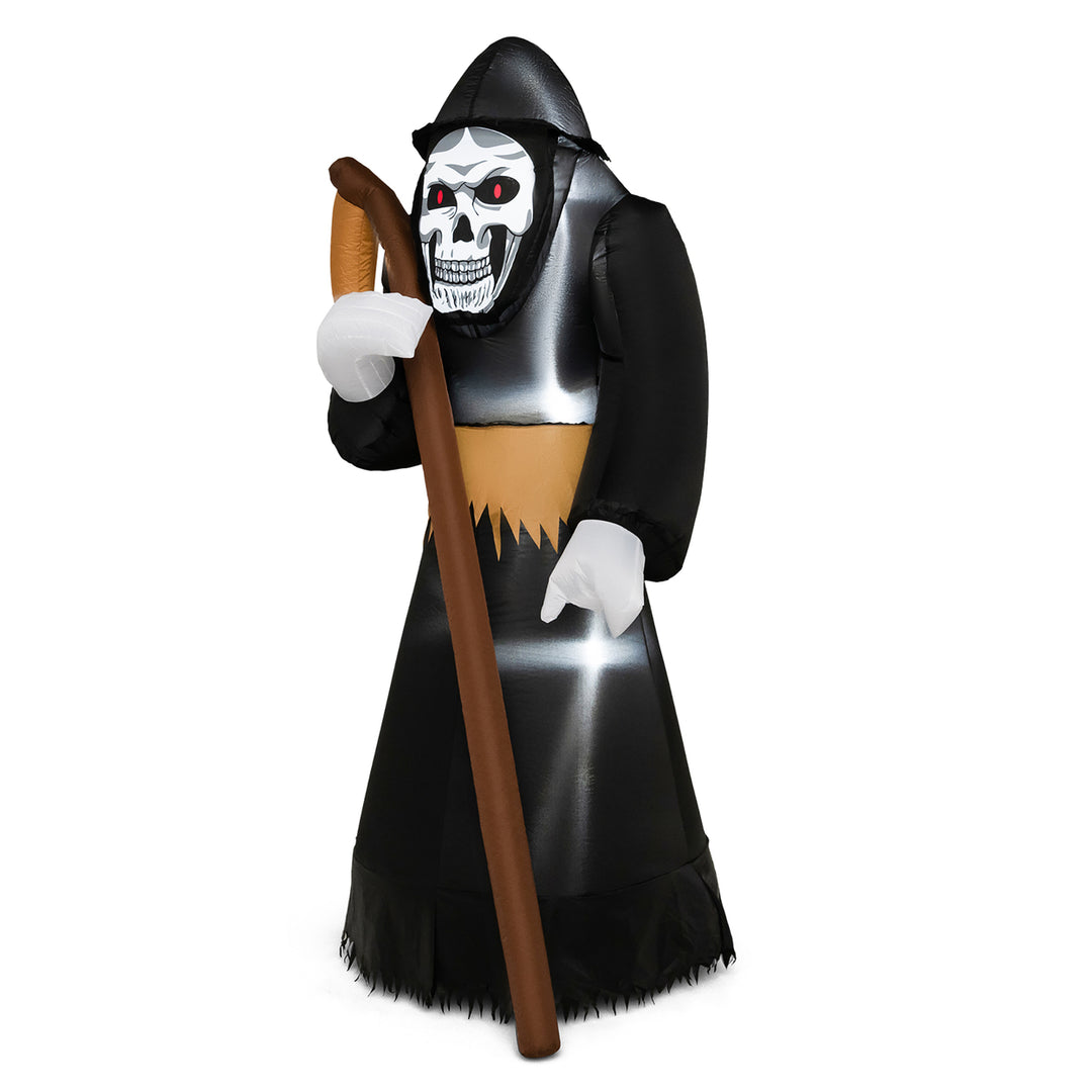 8 FT Halloween Inflatable Reaper w/ Scythe Blow up Yard Decoration w/ Built-in Led Lights Image 10