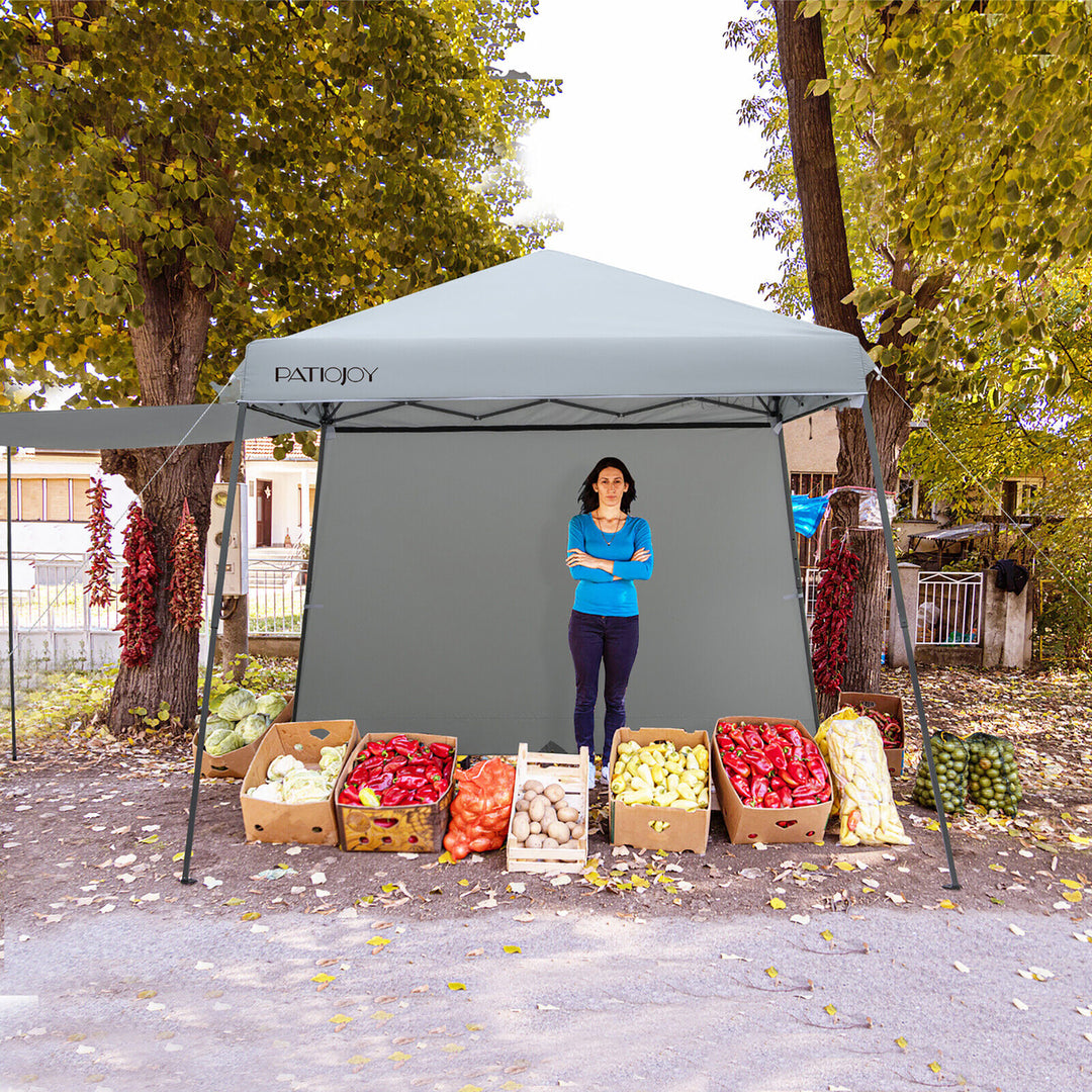 Patio 10 x 10FT Instant Pop-up Canopy Folding Tent w/ Sidewalls and Awnings Outdoor Image 4