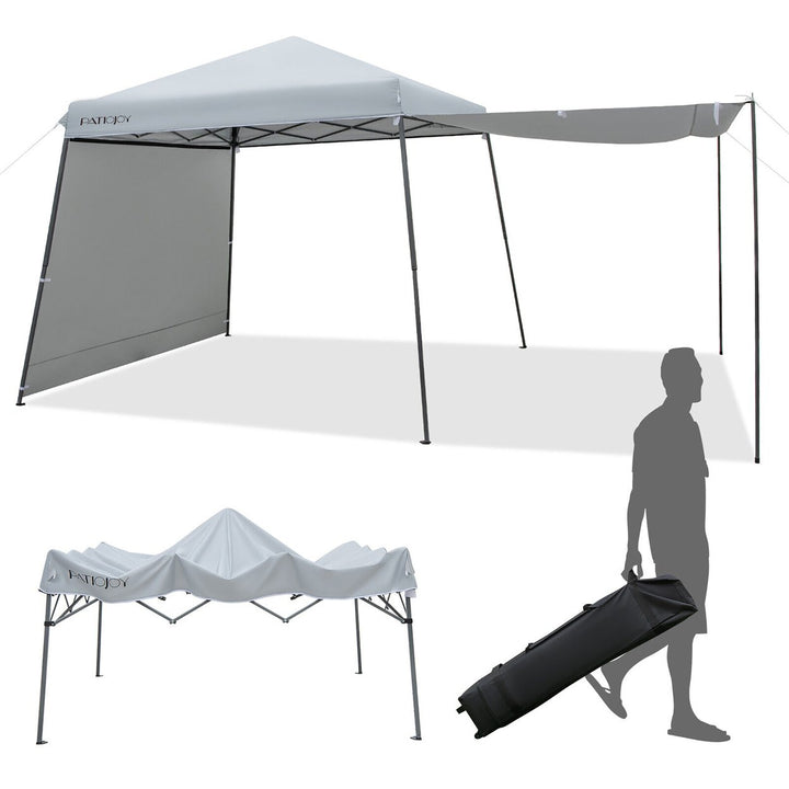 Patio 10 x 10FT Instant Pop-up Canopy Folding Tent w/ Sidewalls and Awnings Outdoor Image 10