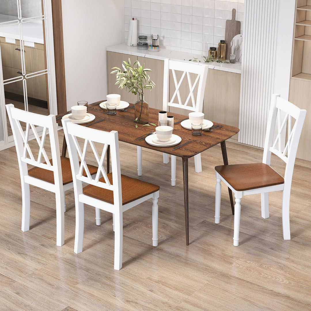 Dining Chairs Set of 4 Wood Farmhouse Dining Room Side Chairs for Home Kitchen Image 4