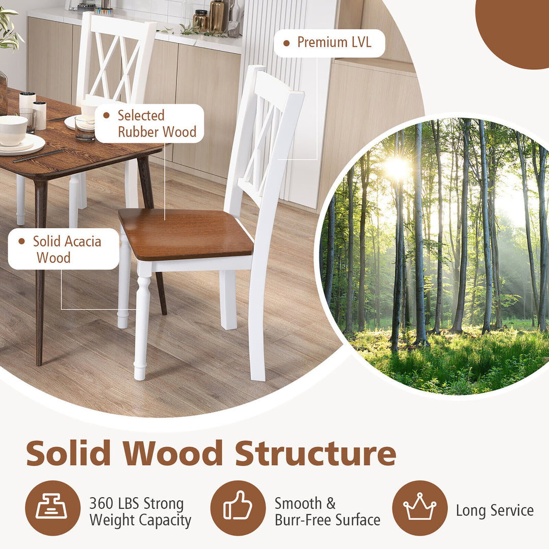 Dining Chairs Set of 4 Wood Farmhouse Dining Room Side Chairs for Home Kitchen Image 5