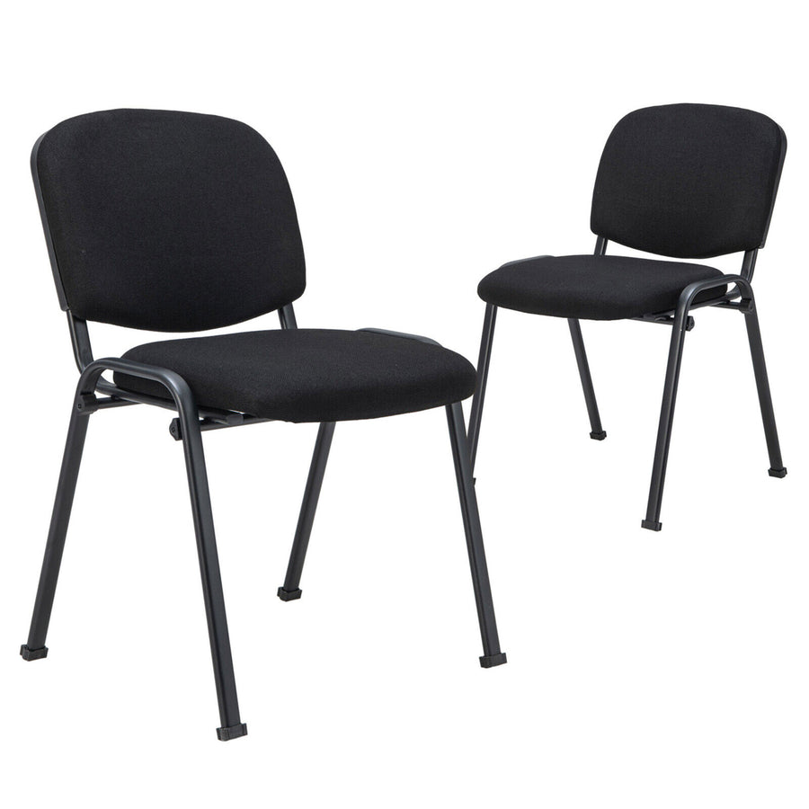 Set of 2 Office Guest Chair Stackable Reception Chair Waiting Conference Room Image 1