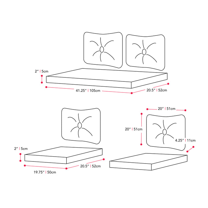 CorLiving Replacement Cushion Set Image 2