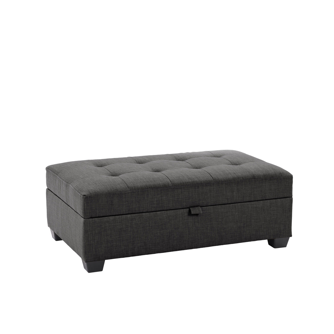 CorLiving Antonio Fabric Storage Ottoman Image 3